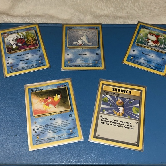 5 Pokémon Cards 1999 Original Wizards Base Set Water Type Pokemon - Picture 2 of 8
